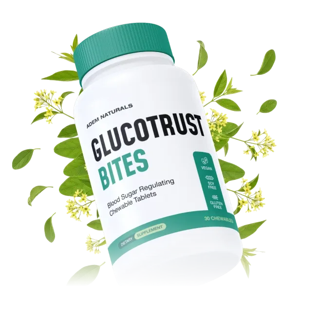 GlucoTrust Bites natural blood sugar support chews bottle